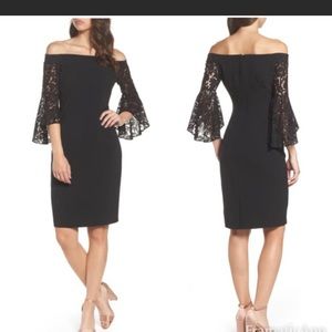 Chelsea 28 Black Off The Shoulder Dress 2 NWT
NWT